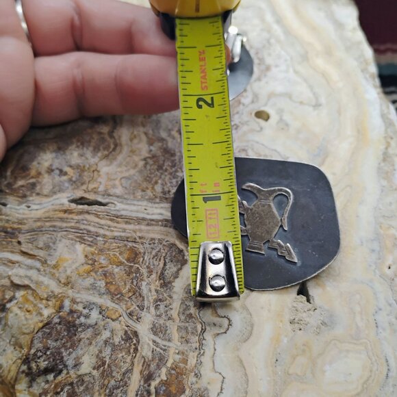 Vtg Judaica Israel 925 Sterling Silver Set Brooch/Pendant & Clip Earrings - Picture 5 of 12